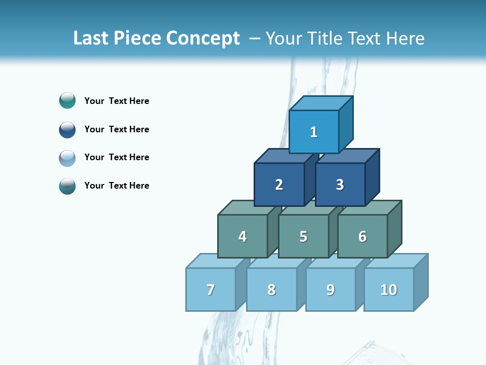 White Rippled Falling PowerPoint Template