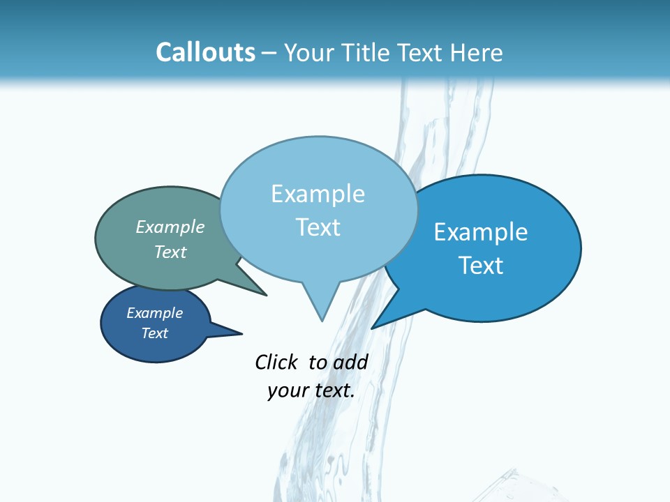 White Rippled Falling PowerPoint Template