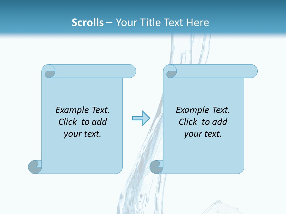 White Rippled Falling PowerPoint Template