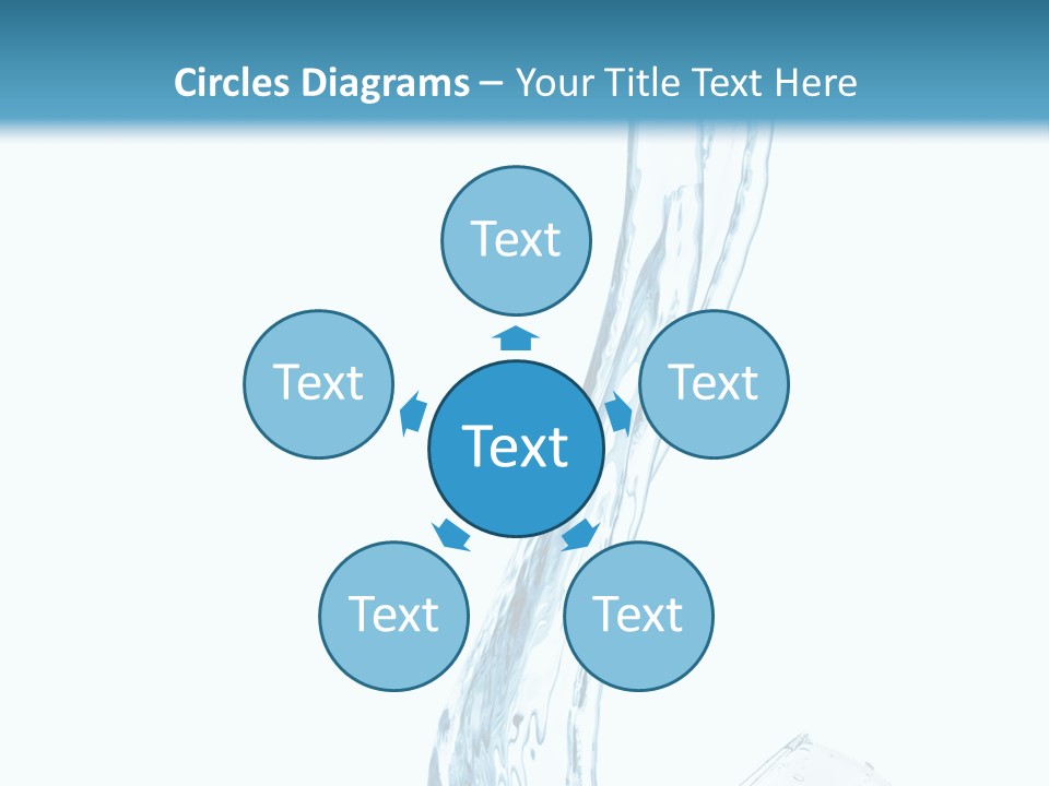 White Rippled Falling PowerPoint Template