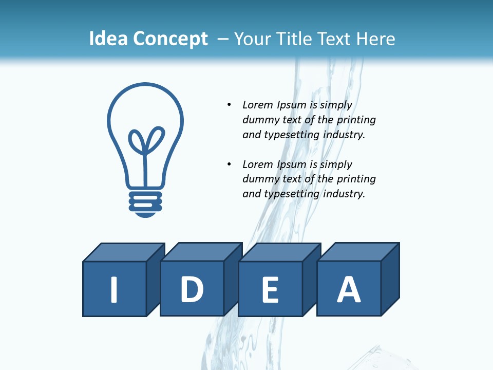 White Rippled Falling PowerPoint Template