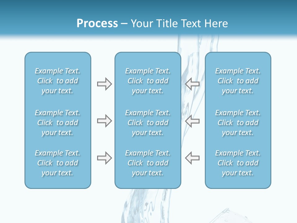 White Rippled Falling PowerPoint Template