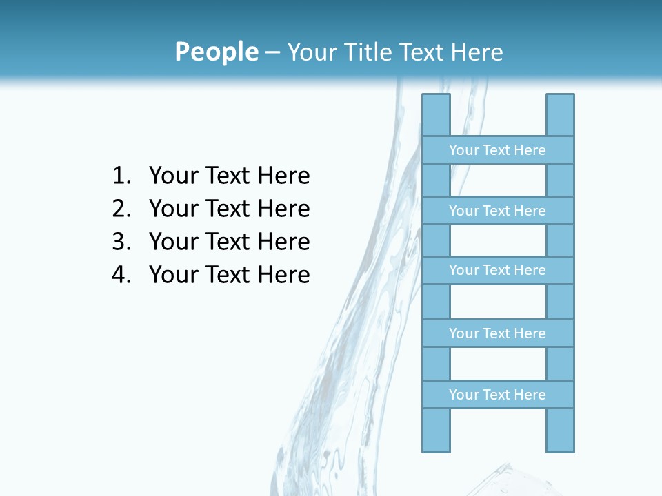 White Rippled Falling PowerPoint Template