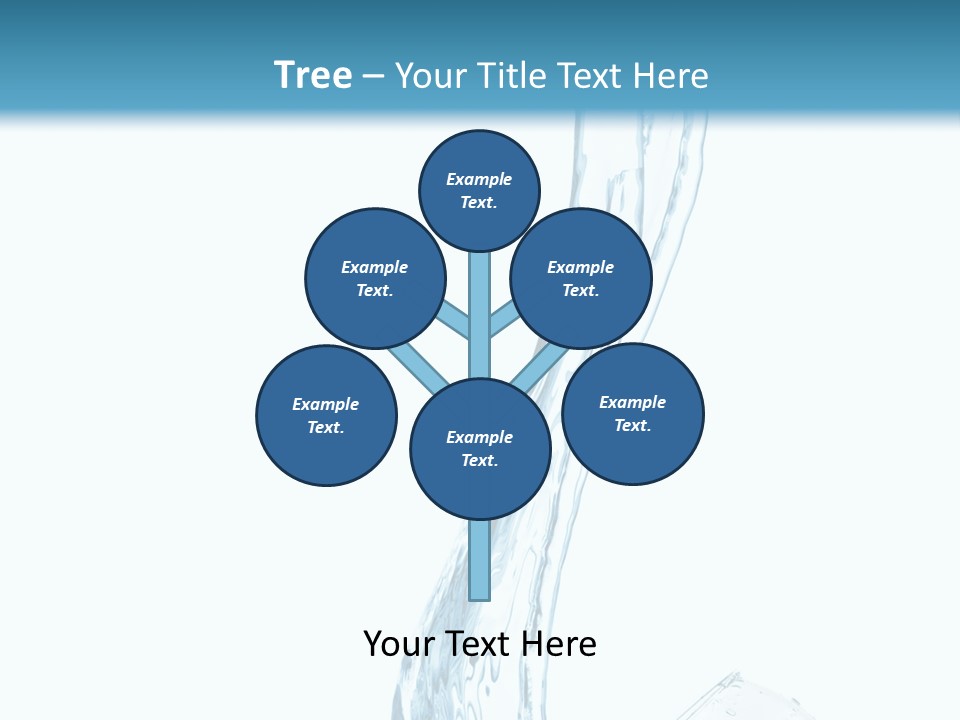 White Rippled Falling PowerPoint Template