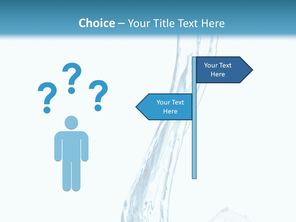 White Rippled Falling PowerPoint Template