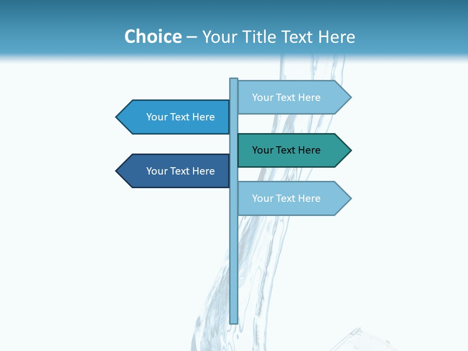 White Rippled Falling PowerPoint Template