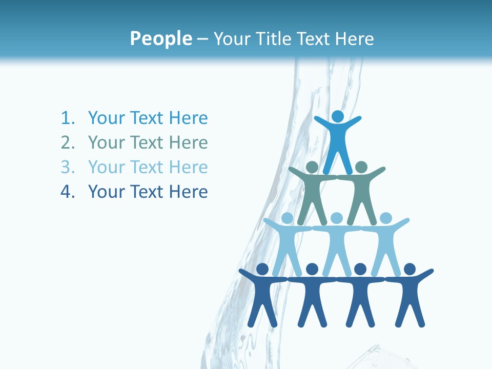 White Rippled Falling PowerPoint Template