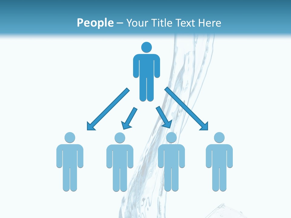 White Rippled Falling PowerPoint Template