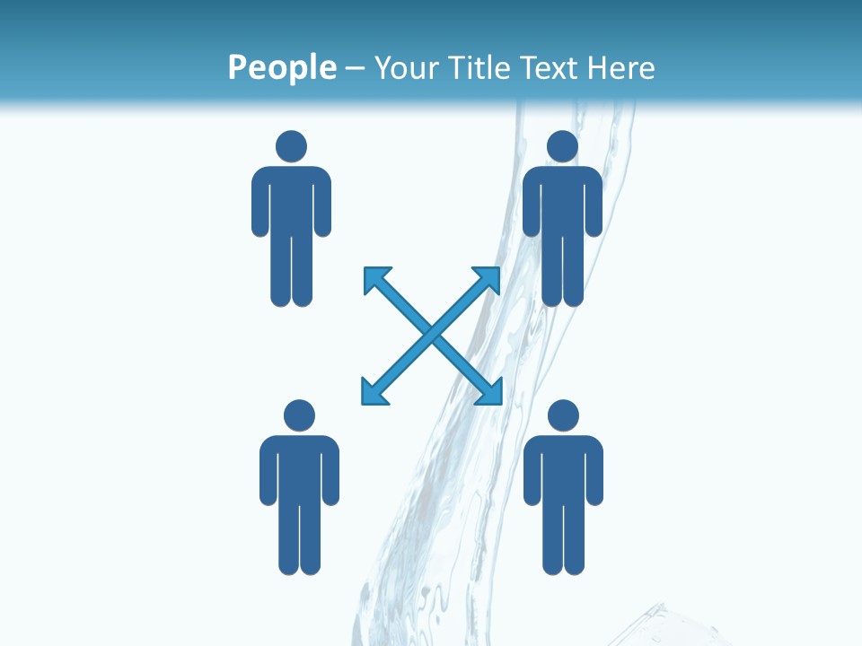 White Rippled Falling PowerPoint Template