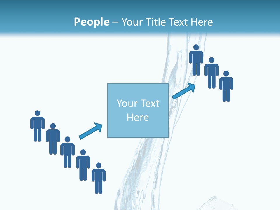 White Rippled Falling PowerPoint Template