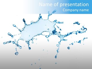 Close Up Wet Glacue PowerPoint Template