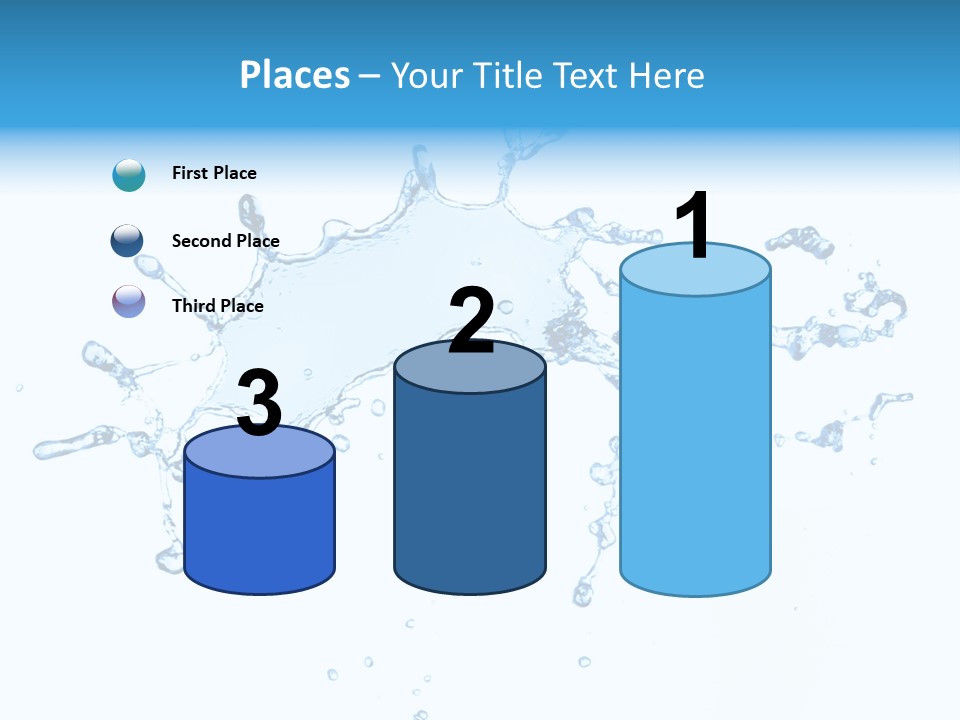 Close Up Wet Glacue PowerPoint Template