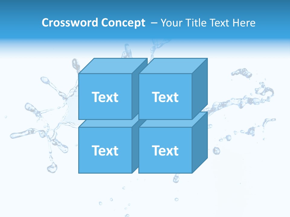 Close Up Wet Glacue PowerPoint Template