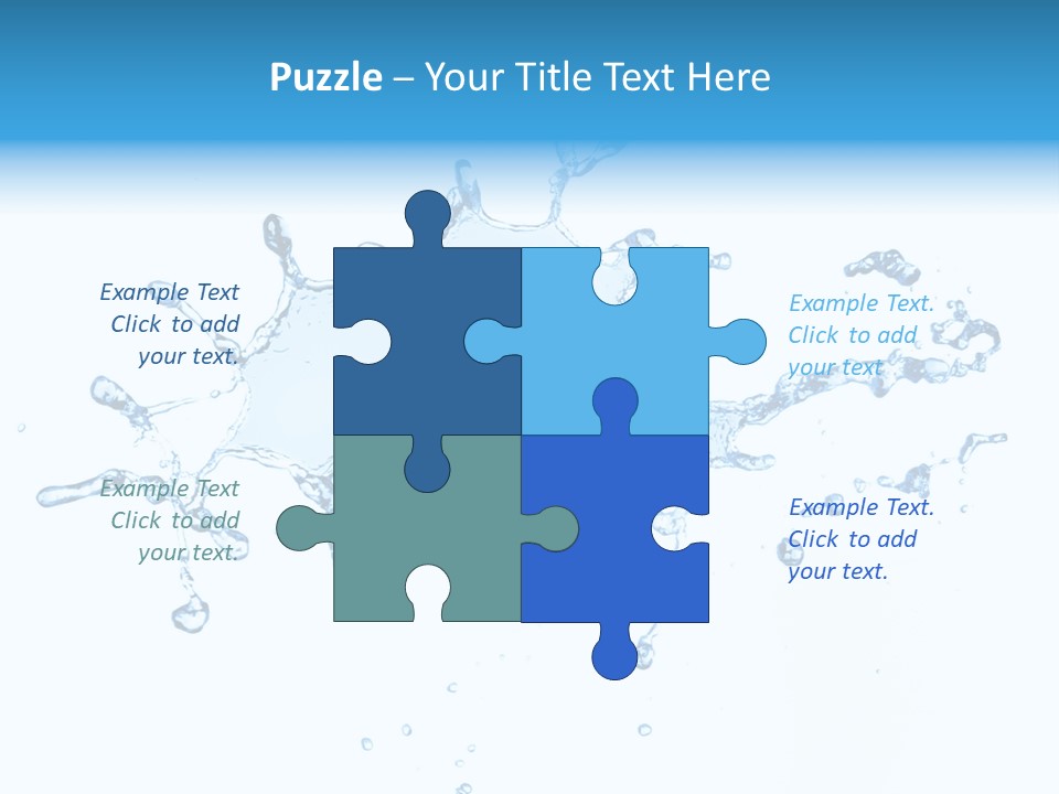 Close Up Wet Glacue PowerPoint Template