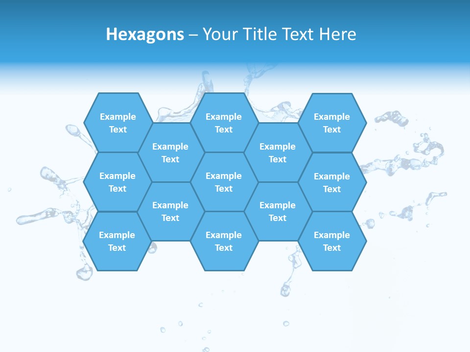 Close Up Wet Glacue PowerPoint Template