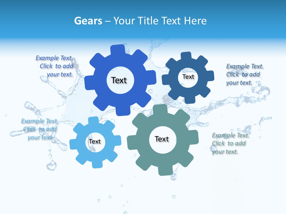 Close Up Wet Glacue PowerPoint Template