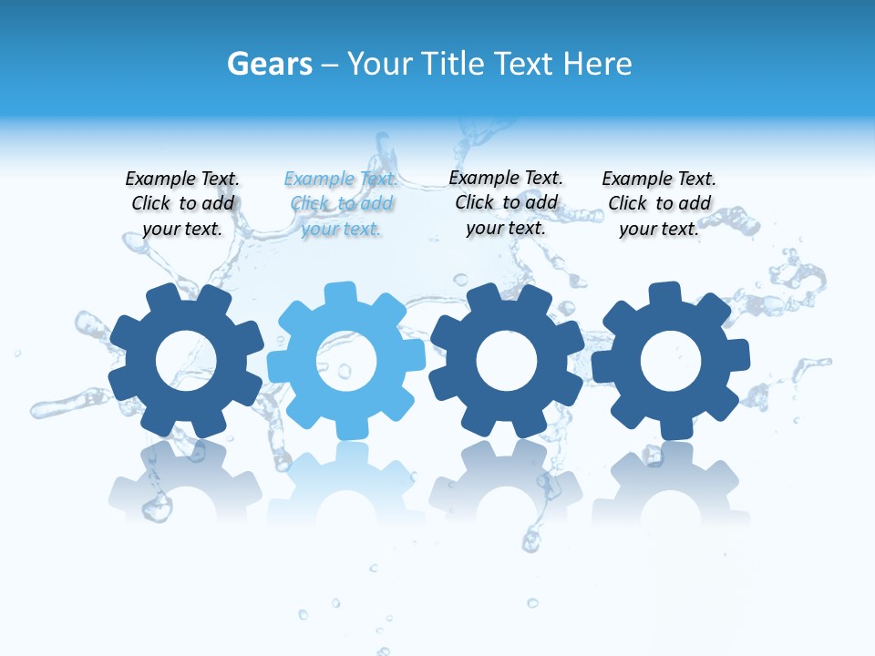 Close Up Wet Glacue PowerPoint Template