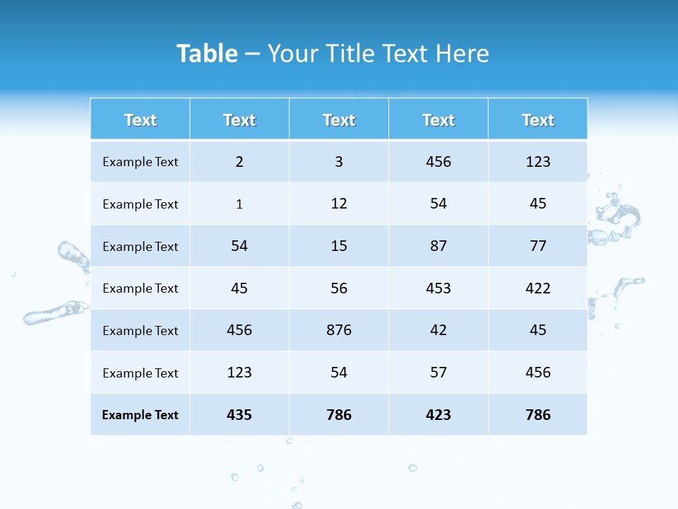 Close Up Wet Glacue PowerPoint Template