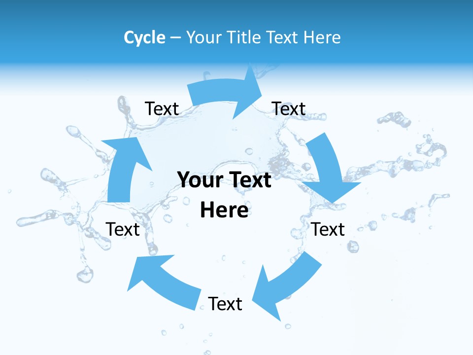 Close Up Wet Glacue PowerPoint Template