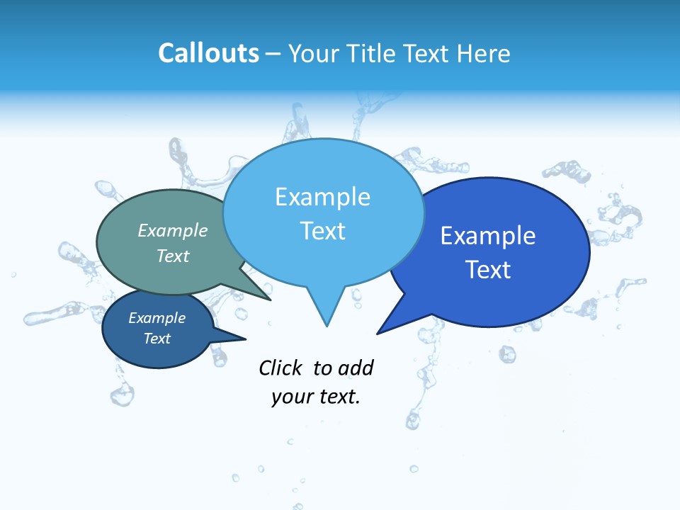 Close Up Wet Glacue PowerPoint Template