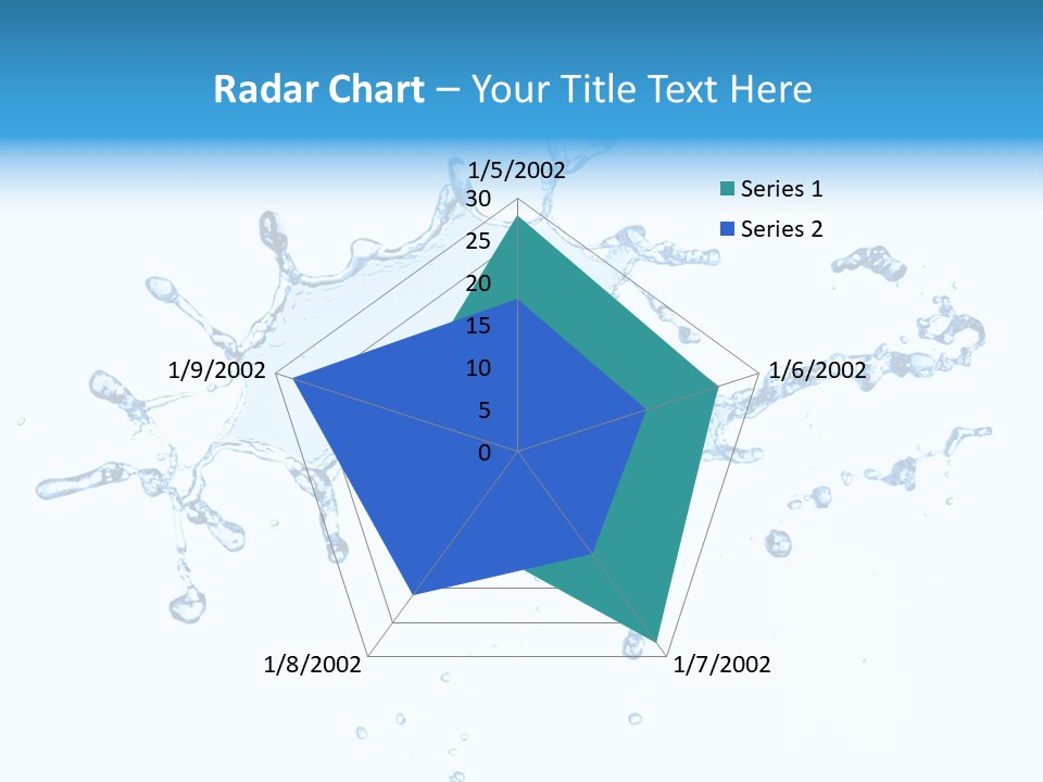 Close Up Wet Glacue PowerPoint Template