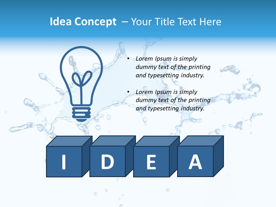Close Up Wet Glacue PowerPoint Template