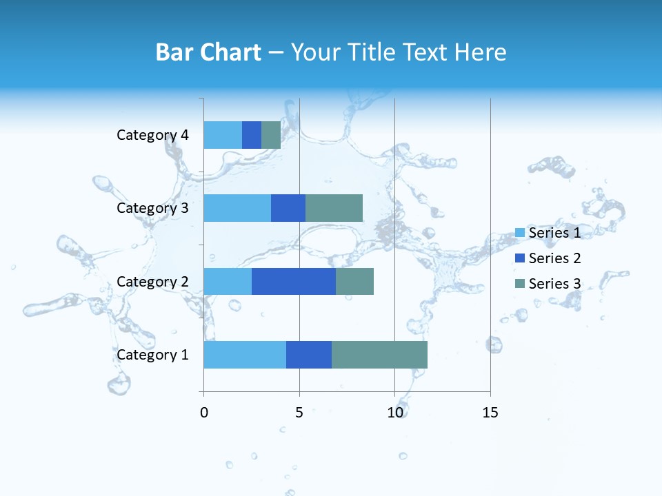 Close Up Wet Glacue PowerPoint Template