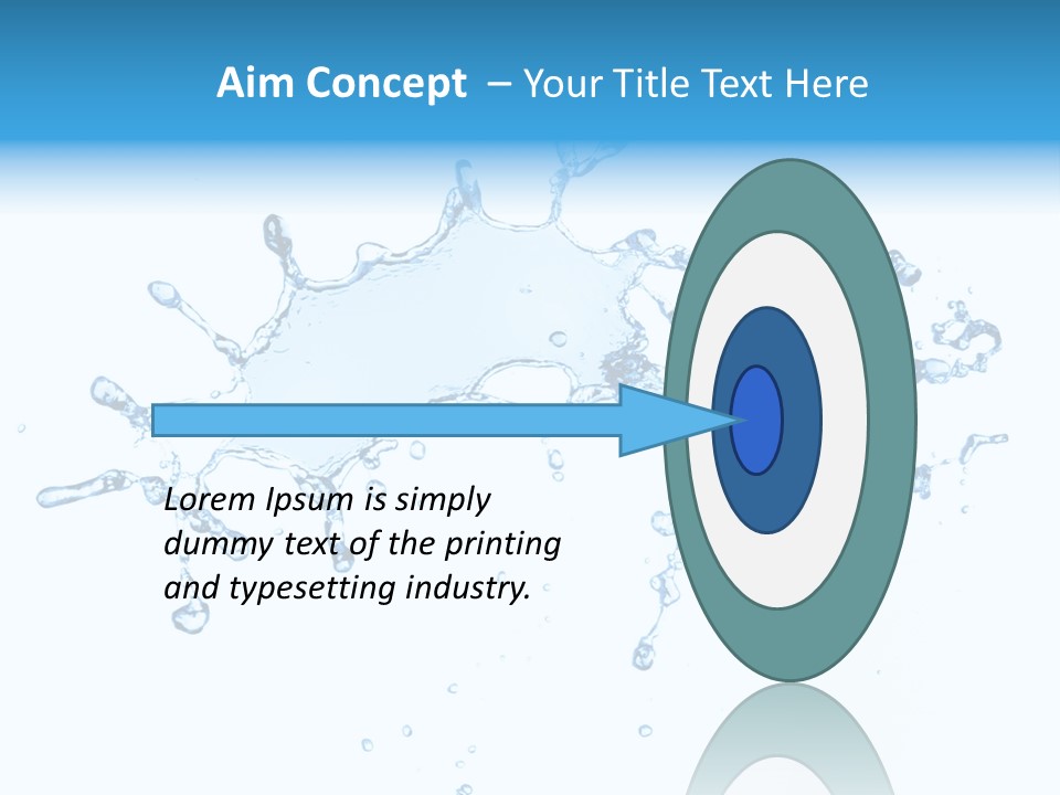 Close Up Wet Glacue PowerPoint Template
