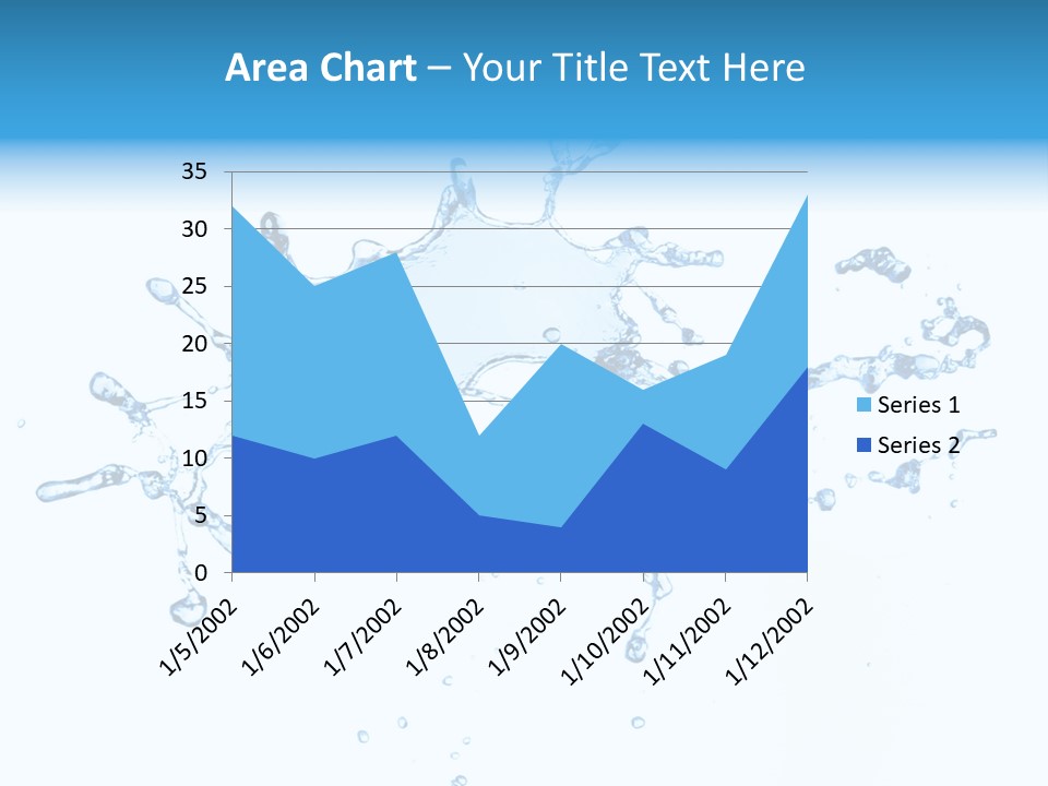 Close Up Wet Glacue PowerPoint Template