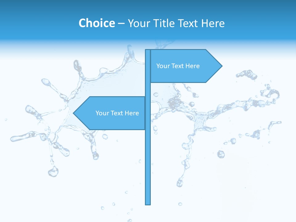 Close Up Wet Glacue PowerPoint Template