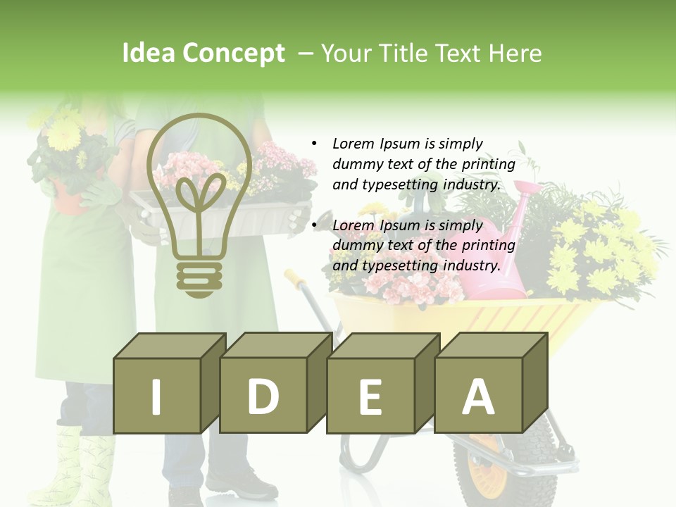 Isolate Man Worker PowerPoint Template