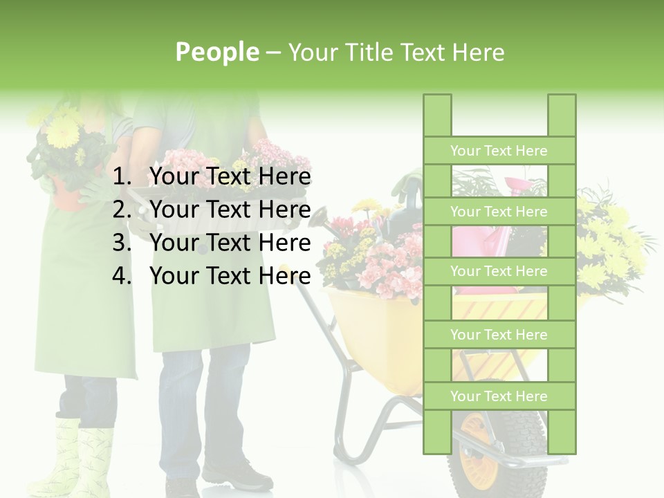 Isolate Man Worker PowerPoint Template