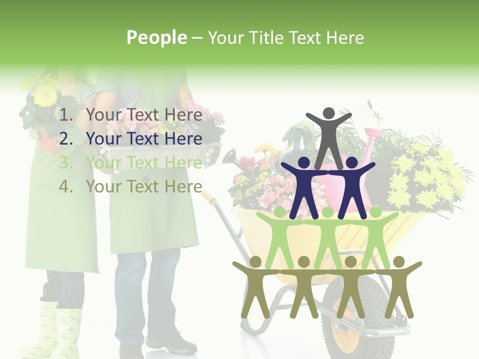 Isolate Man Worker PowerPoint Template