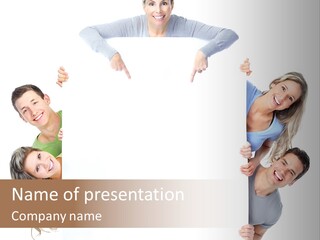 Boy Hand People PowerPoint Template