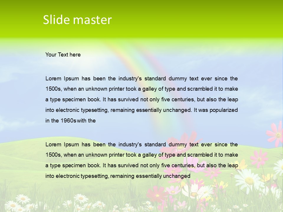 Sunny Green Outdoor PowerPoint Template