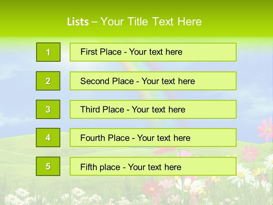 Sunny Green Outdoor PowerPoint Template