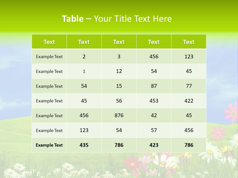 Sunny Green Outdoor PowerPoint Template