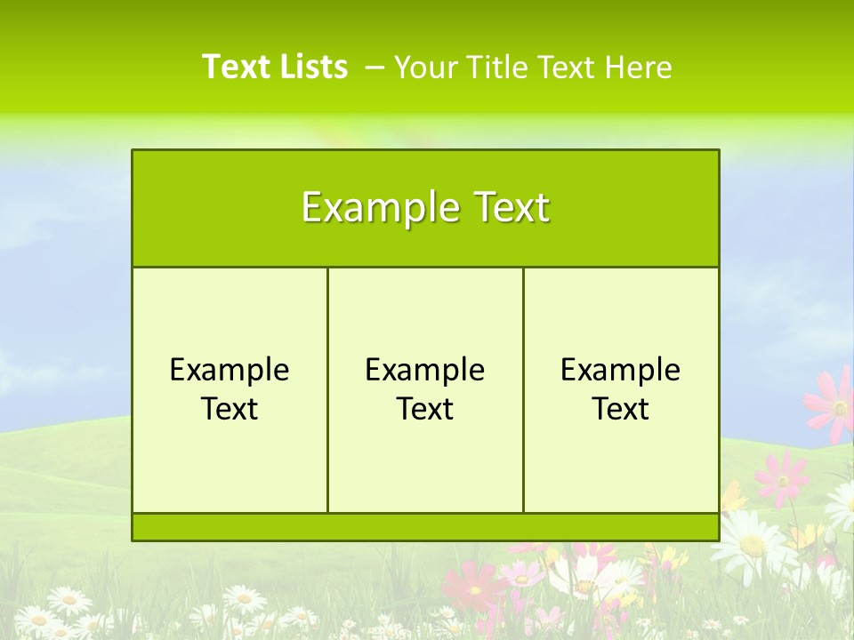 Sunny Green Outdoor PowerPoint Template