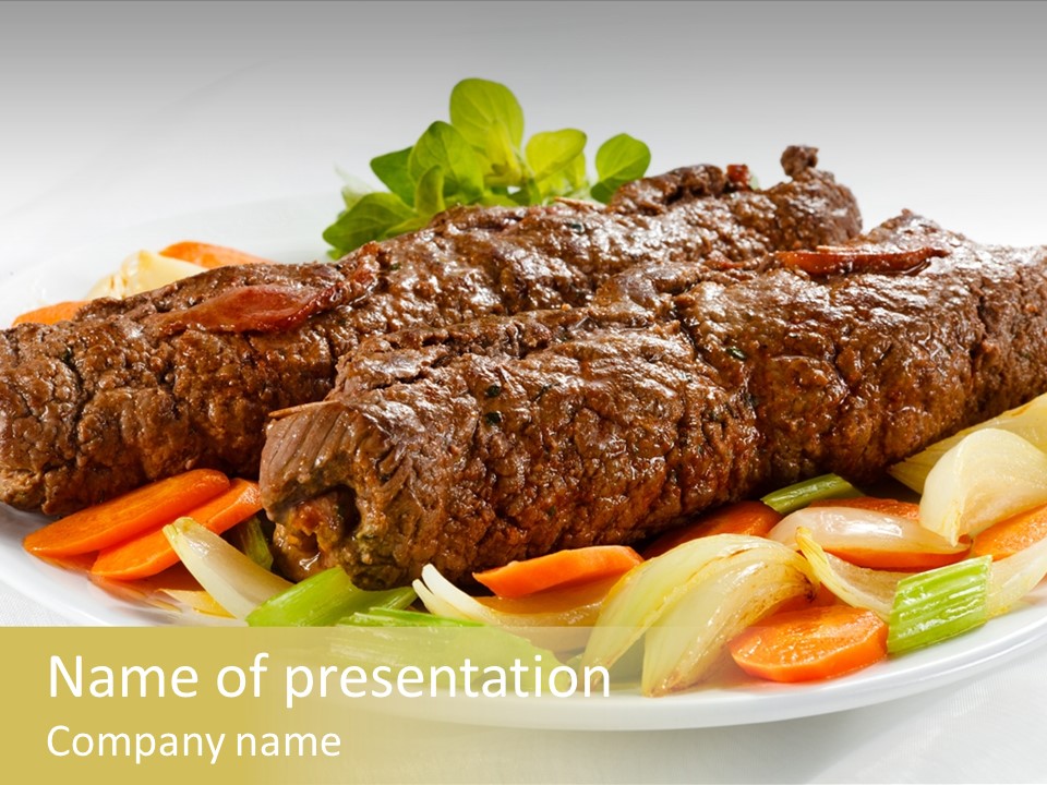 Lunch Beef Chicken PowerPoint Template