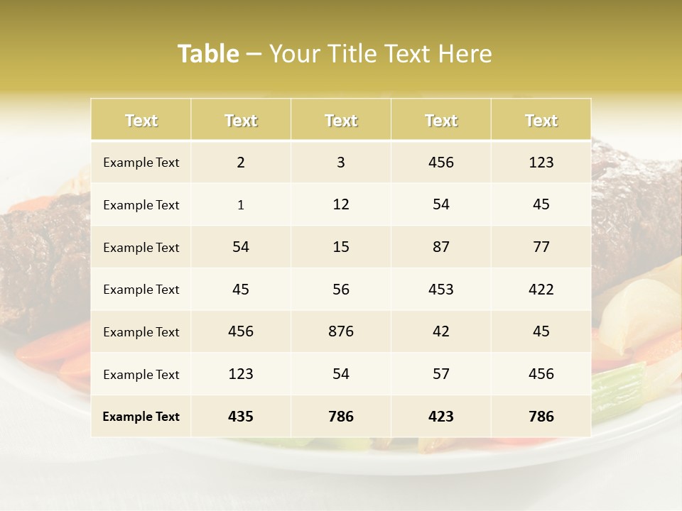 Lunch Beef Chicken PowerPoint Template
