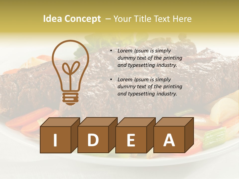 Lunch Beef Chicken PowerPoint Template