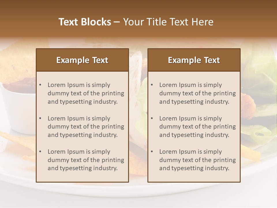 Horizontal Roasted Brown PowerPoint Template