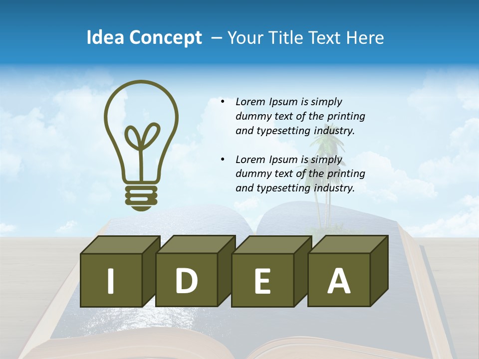 Data Water Green PowerPoint Template