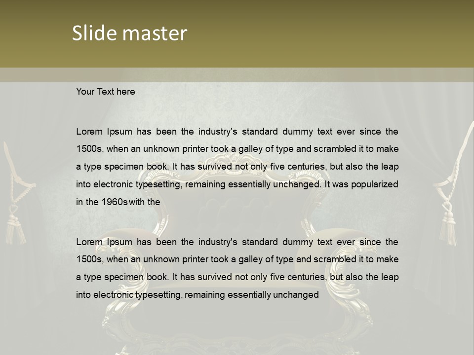 Dirty Chair Dark PowerPoint Template