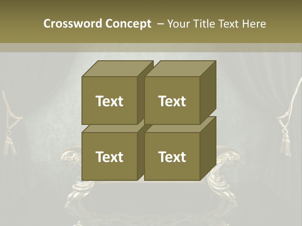 Dirty Chair Dark PowerPoint Template