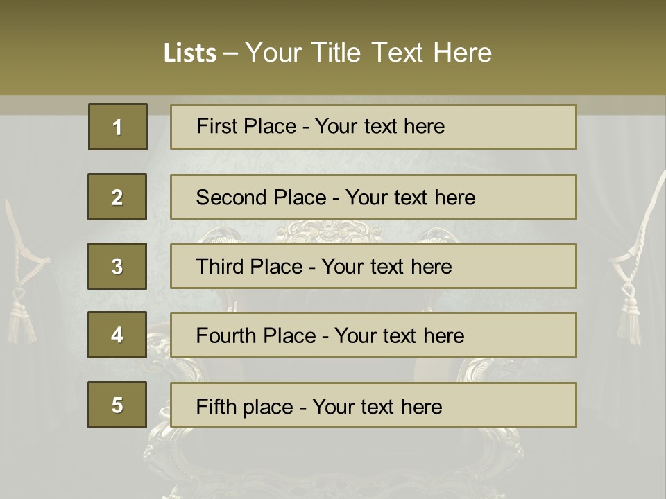 Dirty Chair Dark PowerPoint Template