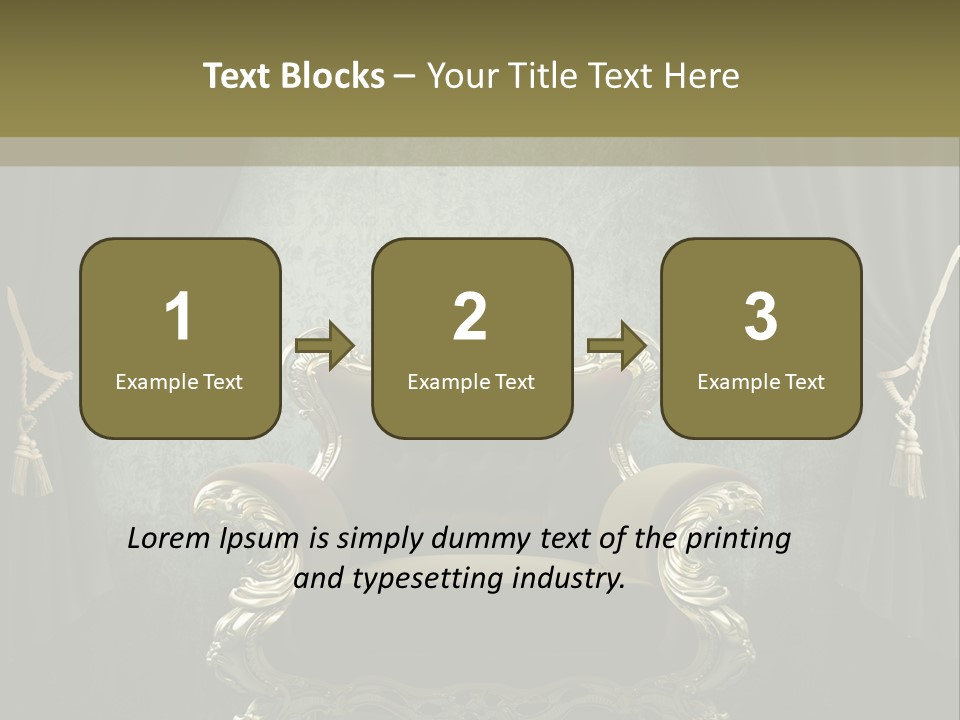 Dirty Chair Dark PowerPoint Template