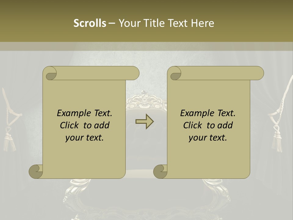 Dirty Chair Dark PowerPoint Template