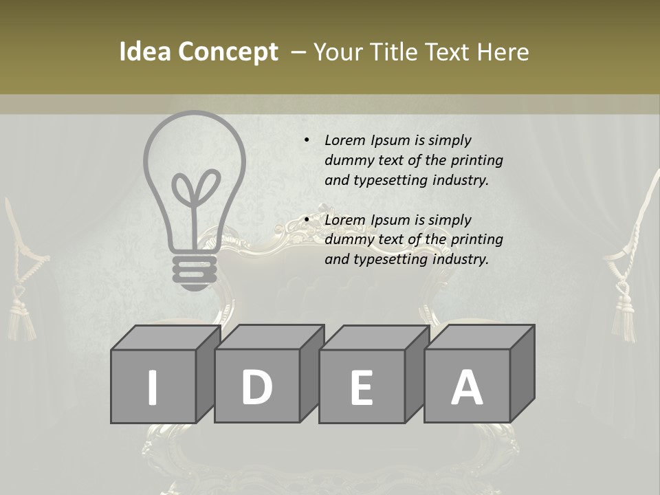 Dirty Chair Dark PowerPoint Template