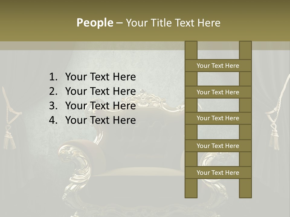 Dirty Chair Dark PowerPoint Template